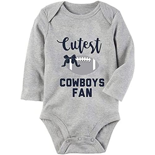 Cutest Cowboys Fan Baby Boy Girl Onesie Newborn Organic Bodysuit Romper