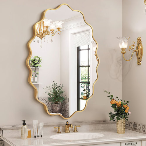 House of Hampton® Scalloped Oval Metal Wall Mirror & Reviews | Wayfair