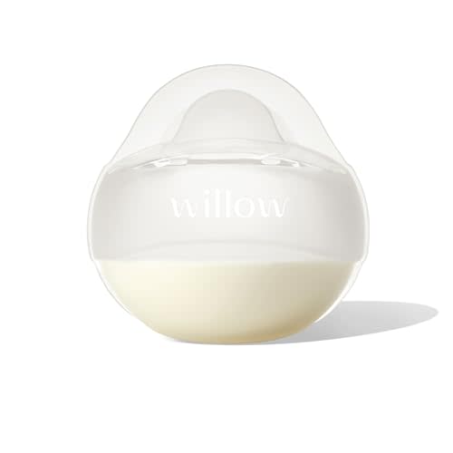 Willow - Silicone Wearable Breast Pump - Passive Suction Milk Collector - Hands Free Manual Breast Pump - Dishwasher Safe - Breastfeeding Essentials - Easy Pour Spout for Milk Storage Bags - BPA Free