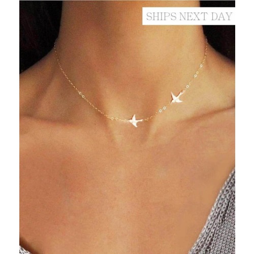 Personalized Gold Bird Necklace - Graduation Gift