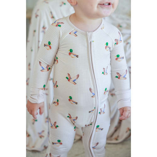 Convertible Zip Romper in Little Mallard | Caden Lane