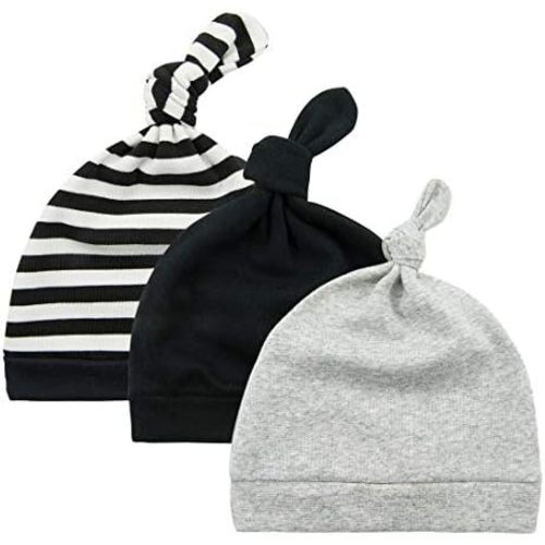 Durio Newborn Baby Hat and Mittens Set - Soft Cute Mittens and Hat for Baby Girls and Boys 0-6 Months