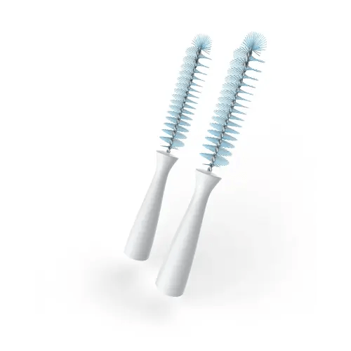 Kiinde Twist Pouch 2-Piece Baby Bottle Nipple Brush Set for All Brands/Parts