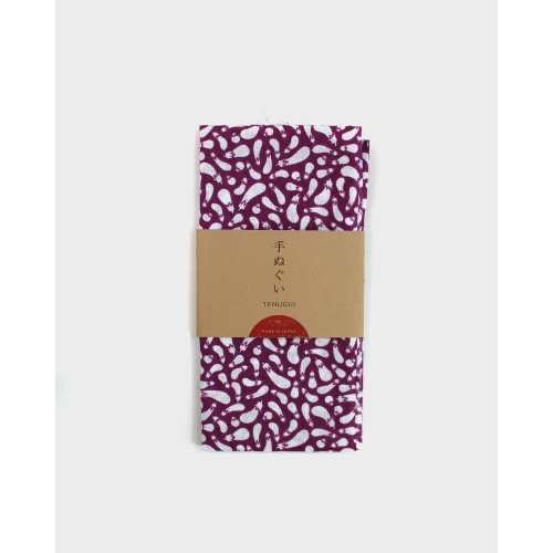 Tenugui, Classic, Komon, Nasubi (Eggplant)