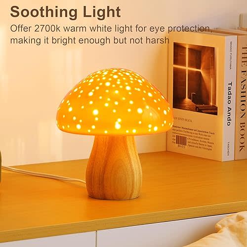 Orange Mushroom Lamp