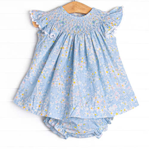 Birmingham Blues Smocked Diaper Set, Blue – Stitchy Fish