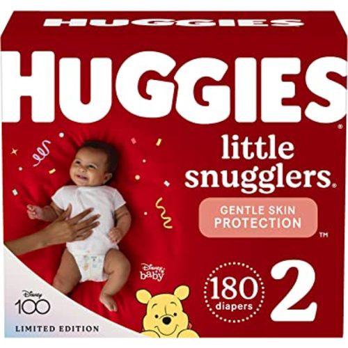 Huggies Little Snugglers Baby Diapers, Size 2 (12-18 lbs), 180 Ct