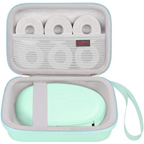 Elonbo Label Maker Case for SUPVAN E10 Mini Bluetooth Label Printer, Extra Interior Mesh Pocket Fits Label Paper Cable