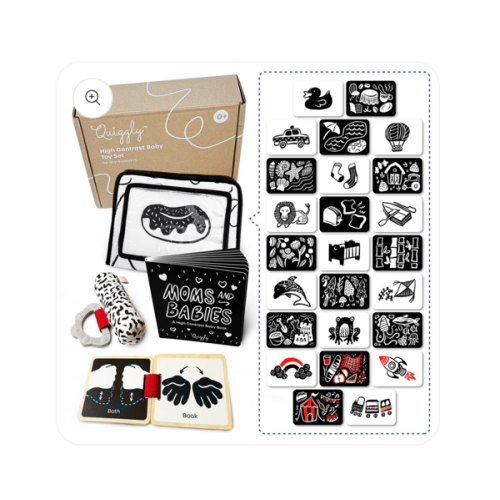High Contrast Newborn Toy Set – Quiggly