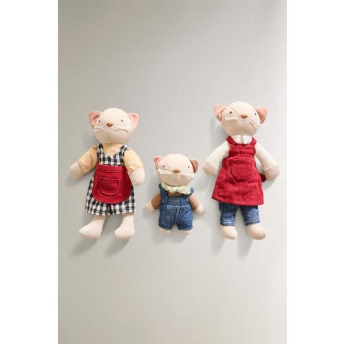 CHILDREN'S CAT FAMILY PLUSH TOY SET (SET OF 3)