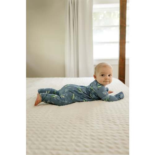 Sanibel Sea Turtle Zippy Sleepers with Fold Over Cuffs (0/3M-12/18M) – Brittany Hartt Designs