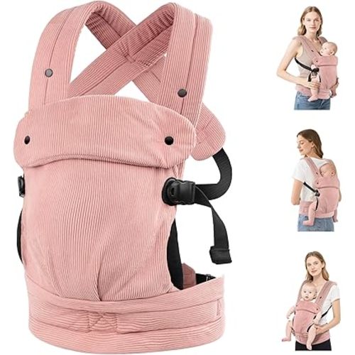 Baby Carrier Newborn to Toddler- Ergonomic,Cozy and Lightweight Infant Carrier for 7-40lbs,3 Carry Positions Newborn Carrier