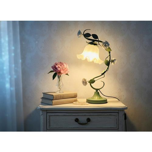 Ceramic Rose Bedside Lamp