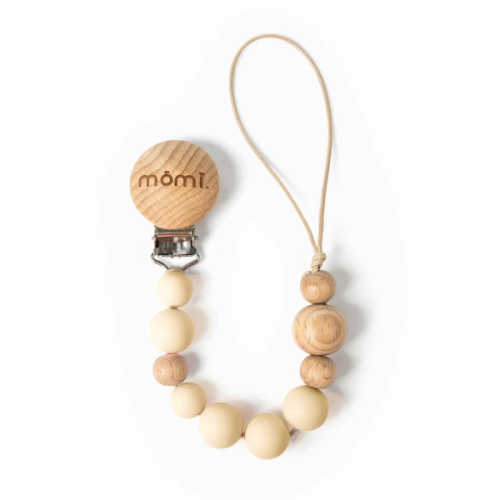 mōmi babypace pacifier clip - barley
