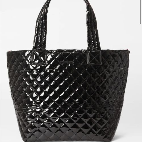 MZ Wallace Black Lacquer Medium Metro Tote Bag Deluxe - Luxury Tote Handbags | MZ Wallace
