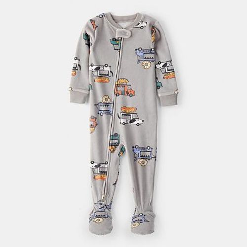 Baby Boy Carter's Food Truck Dream Plush Snug Fit Long-Sleeve 2-Way Zip Pajamas