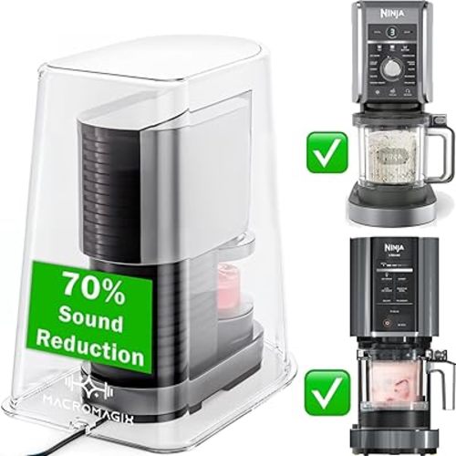 Sound Reducing Blender Cover – Compatible with All Current Ninja Creami Models (Not the Breeze), Under-Cabinet Blenders like Hamilton Beach, Oster, KitchenAid - Acoustic Enclosure for Noise Reduction