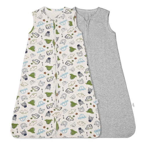 Baby Wearable Blanket Sleep Bag 2-Pack Set, 100% Cotton for Baby for 3-12 Months ,Small - Walmart.ca