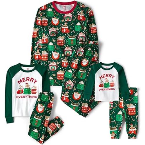The Children's Place unisex-baby Family Matching, Christmas and Holiday Pajama Sets, Cotton