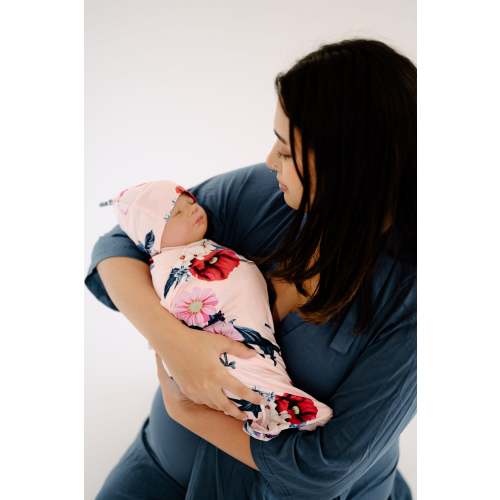 Baby Swaddle Set in Blush Floral – Lila