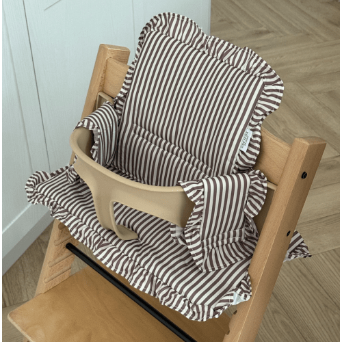 Mocha Stripe Chair Cushion