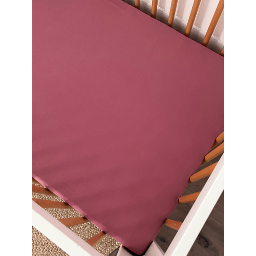 Stretch Mini Crib Sheet, Mauve