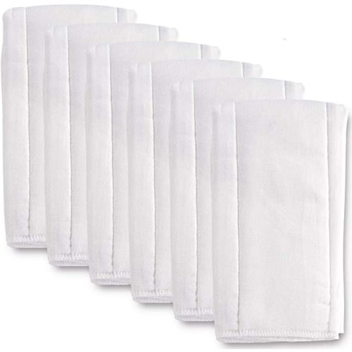 6 Ply Cloth Diapers Burp Cloth, Fasoar Thick Washable Absorbent Cotton Diaper for Babies and Toddlers Multi-Use 6/10/12 Count