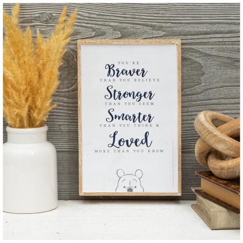 You're Braver Pooh Wood Decor