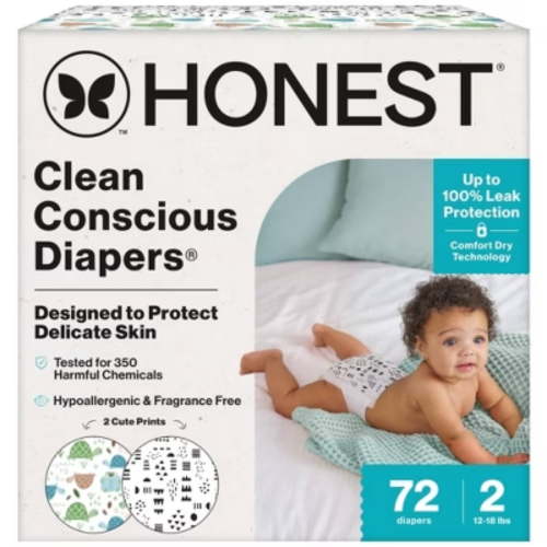 Clean Conscious Disposable Diapers - Super-absorbent, Eco-friendly, Soft, Improved Fit, Leak Protection