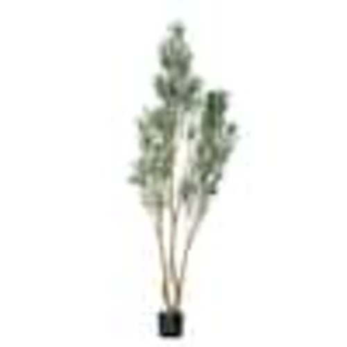 VEVOR 8 ft. Artificial Olive Tree with Black Pot, Tall Fake Tree with Natural Wood Trunk & Realistic Green Leaves, 2025 Update RZS8FTGLSSLX8OJBJ001V0-251009