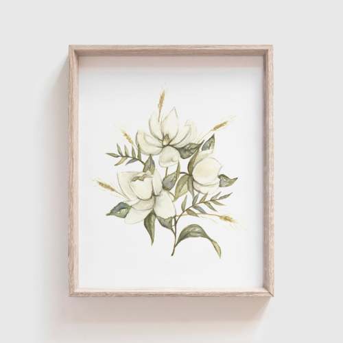 Magnolia Bouquet Art Print | Made in the USA | Fox Hollow Studios – Tabitha Paige