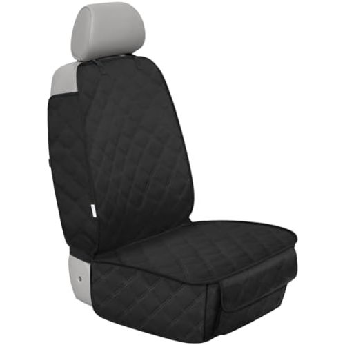 Front Seat Cover for Dogs with Side Flaps, Heavy Duty 900D Waterproof Seat Protector, Protects from Dirt & Scratches, for Pets & Daily Use, Fits Cars SUV Trucks Minivans (1-Pack)