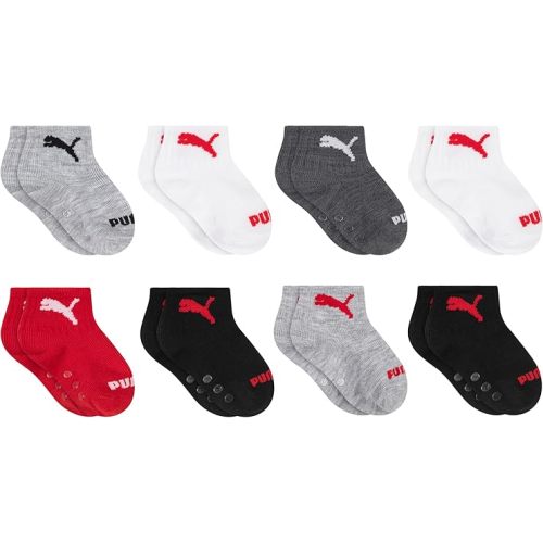 PUMA Baby 8-pack Anklet Socks, Lightweight & Comfort-toe, Footbed Gripper