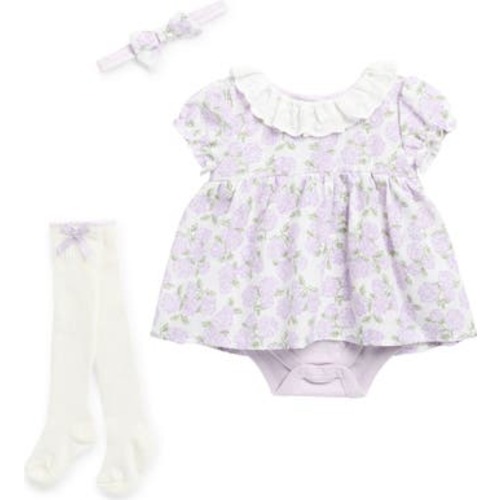 Floral Dress, Headband & Socks Set