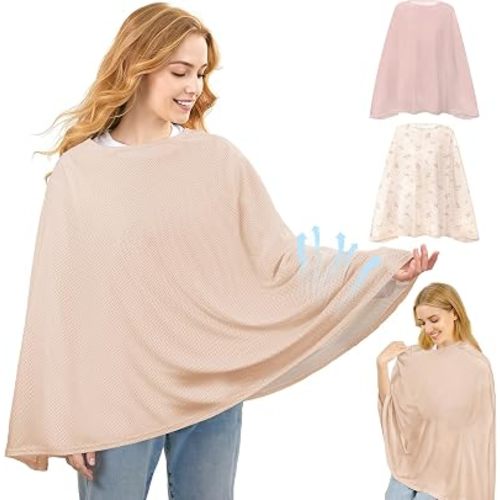 Basumee Nursing Cover for Breastfeeding Breathable Mesh 360 Full Privacy