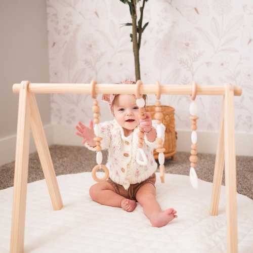 Wooden Baby Gym – Minimalist Montessori Play Gym, Non-Toxic & CPSC Certified
