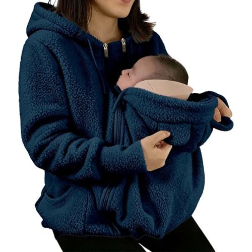 Cat Hoodie With Kangaroo Pouch For Mom And Baby Pet Carrier Sweatshirt
