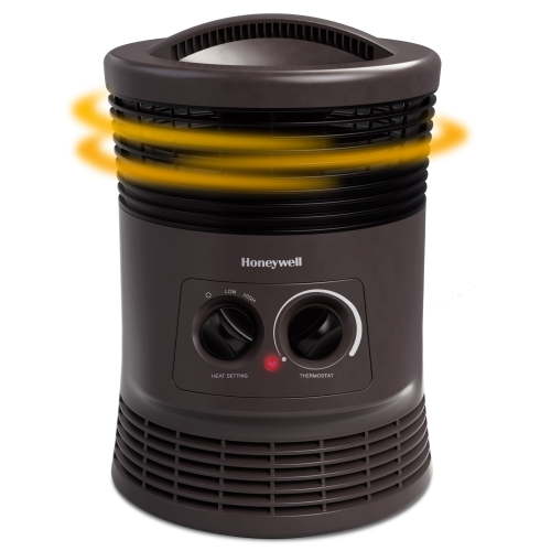 Honeywell 360 Surround Space Heater for Indoor Use, Small Electric Space Heater, Black, HHF360V