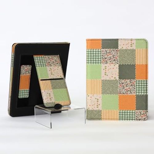 Lash Next Door Patchwork Pages Kindle 11th Gen Case with Stand & Hand Strap