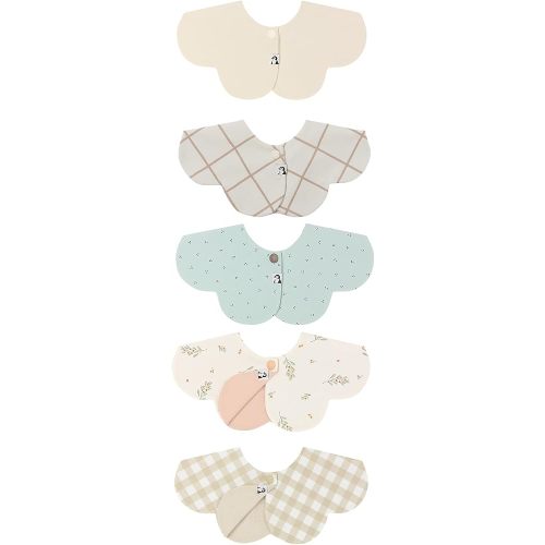 Konny Baby Bib 3/5/7-Pack Set, 360 ​​° Rotate, Soft and Absorbent Drooling for Toddler Boys Girls Baby Essentials