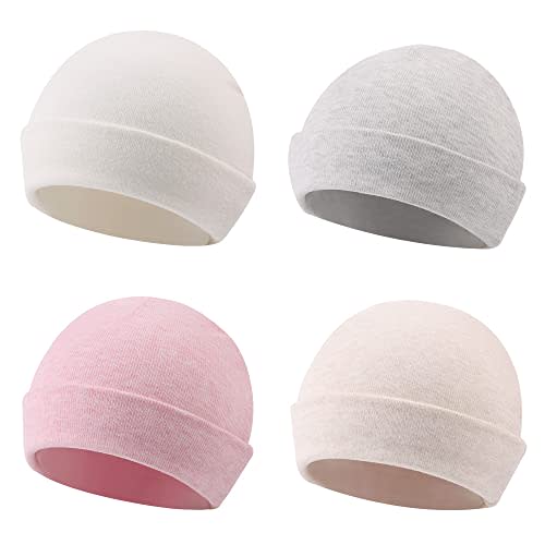 Zsedrut Spring Infant Hospital Beanie Newborn Baby Girls Cotton Hat Tolddler Boy Soft Double-Layer Hat