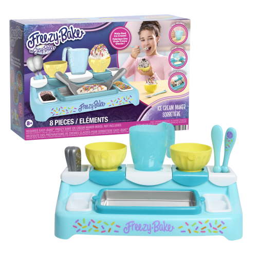 Easy Bake Freezy Bake Ice Cream Maker Toy, Plastic Kitchen Playset for Kids Ages 8 and up