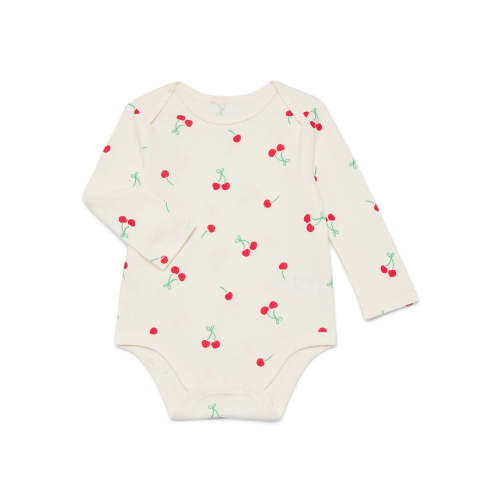 Wonder Nation Baby Girls Bodysuit with Long Sleeves, Sizes 0-24 Months