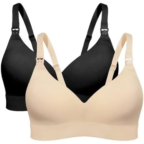 AIRCUTE Nursing Bras for Breastfeeding Seamless Postpartum Bra Soft Pregnancy Bra Wireless Maternity Bralette
