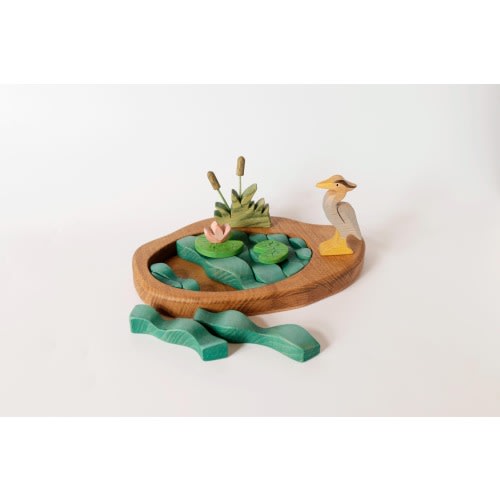 Wooden Fairy Tale Landscape Playset: Montessori Forest Toy