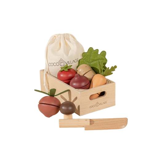 Wooden Vegetables Playset