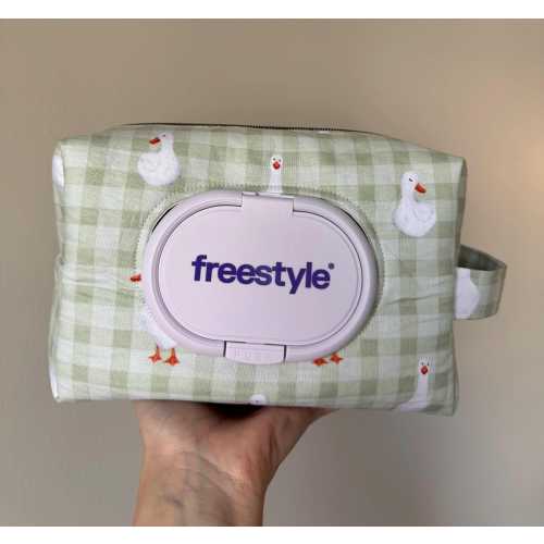 Goose Print Handmade Diaper and Wipes Pouch | Custom Fit Wipes