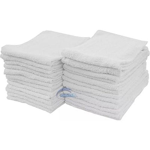 GABA 100% Premium Cotton Terry Nappies 60 X 60 cm Cotton Washcloths Set Terry Towelling Soft Feel and Highly Absorbent Towels Terry Cotton Baby Towelling Nappies (Pack of 6 (60x60 cm))