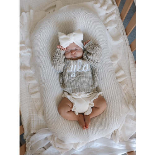 KNIT FRILL BLOOMERS - WHITE