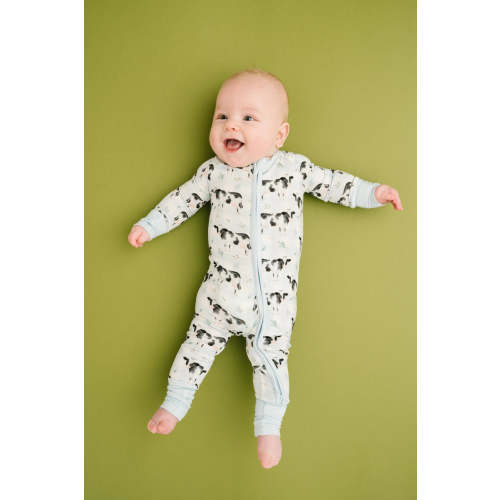 Plaid Dairy Cow Bamboo Zipper PJ’s – Little Buffalo Creek Co.